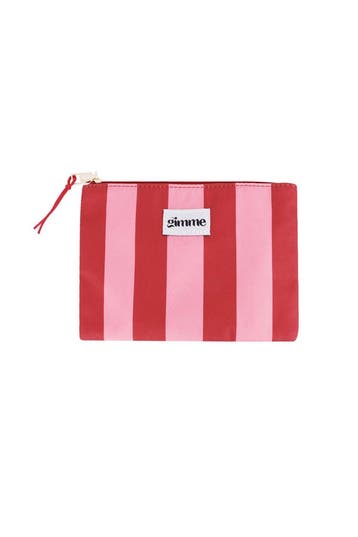 Goudlief Plat toilettasje dikke streep - roze rood, Verzenden, Nieuw, Roze