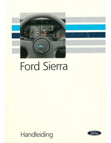 1992 FORD SIERRA INSTRUCTIEBOEKJE NEDERLANDS