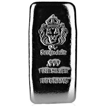 100 gram - Zilver .999 - 100g Scottsdale 999 Fine Silver