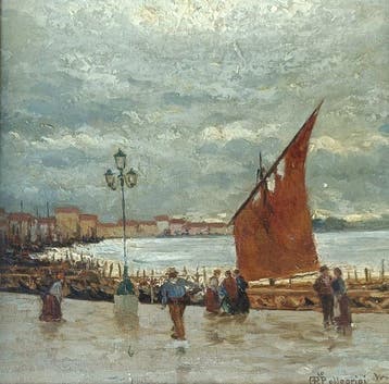 Riccardo Pellegrini (1863-1934) - Venezia, Riva degli