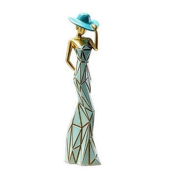 sculptuur, Contemporary Geometric Woman Sculpture – Art Deco