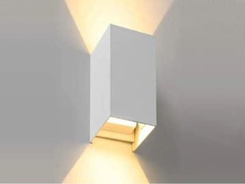 Veiling - 8x 12W LED wit Wandlamp duo licht verstelbaar wate, Nieuw
