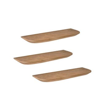 Wandplank Gusta Licht mango | 60 cm | Set van 3 | Starfurn, Ophalen of Verzenden, Nieuw