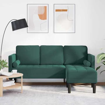Loungebank Fluweel Donkergroen | Laatste Stuk!, Overige materialen, 3 zitplaatsen, Ophalen of Verzenden, Zo goed als nieuw