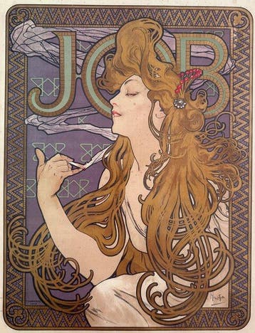 Marie Alphonse Mucha - “JOB, 1896”. Gesigneerd in de plaat.