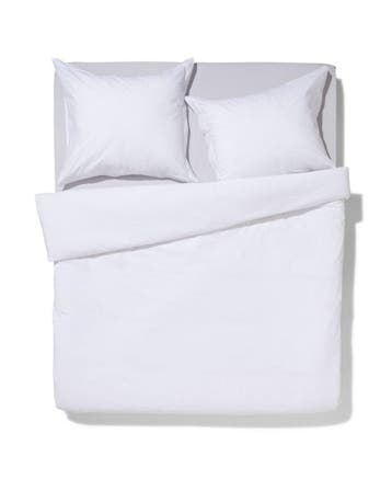 HEMA Dekbedovertrek 200x200/220cm hotel katoen percal wit, Verzenden, Nieuw, Wit