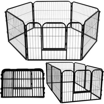 Puppyren -  Opvouwbaar - Metaal - Zwart - 165x84x60 CM, Ophalen of Verzenden, Nieuw