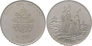500 Lire 1984 Italien-kirchenstaat Johannes Paul Ii 1978-..., Verzenden