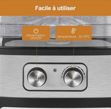Food Dehydrator met 5 Verstelbare Trays en Temperatuurregeli, Verzenden, Nieuw