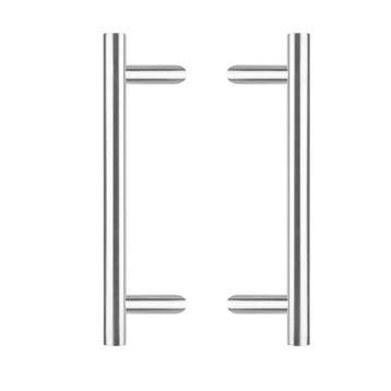Deurgrepen set T-schuin 300mm geborsteld RVS - Intersteel, Ophalen of Verzenden, Nieuw, Rvs, Schuif of Grendel