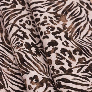 BA141 - Stof Animalier Safari Mix – Gevlekt & Gestreept -