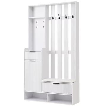 6-in-1 Kapstok met Bank, Laden en Kast – Complete Halset, Huis en Inrichting, Woonaccessoires | Kapstokken, Verzenden, Nieuw