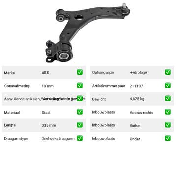 Draagarm Mazda 5 1.6 CD (CW) Van 2010-07 tot 01-2016 - Autop, Verzenden, Nieuw, Mazda