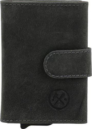 Hide Stitches Leren Pasjeshouder Portemonnee Uitschuifbaar, Overige merken, Verzenden, Zwart, Nieuw