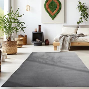 Wasbaar Vloerkleed | Sky | Uni | Grijs | 140x200 cm, Verzenden, Nieuw
