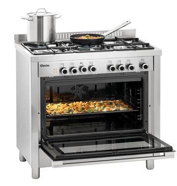 Bartscher Gasfornuis BGH 600-521 | 5 Gaspitten | Elektrische, Ophalen of Verzenden, Nieuw in verpakking