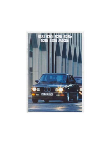 1987 BMW 5 SERIE BROCHURE DUITS, Nieuw, BMW, Author