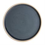 Canvas platte ronde borden | blauw graniet | 18cm | 6 stuks, Verzenden