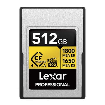 Lexar CFexpress Pro Type A Gold 4.0 Series 512GB, Ophalen of Verzenden, Nieuw, Overige typen, Overige merken