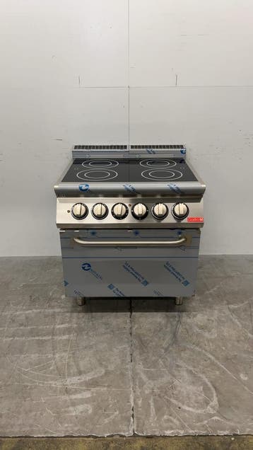 RVS Gastro M GM70 Keramische kookplaat 4 pitten met oven, Ophalen of Verzenden, Nieuw in verpakking