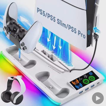 PS5 Verticale Stand met Koeler, Controller Oplader & RGB Ver, Verzenden, Nieuw