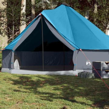 vidaXL Tipitent voor gezin 8-persoons waterdicht blauw, Verzenden, Nieuw, Tot en met 2