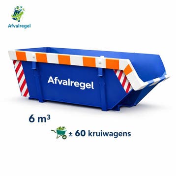 Puinbak van 3m³ of 6m³