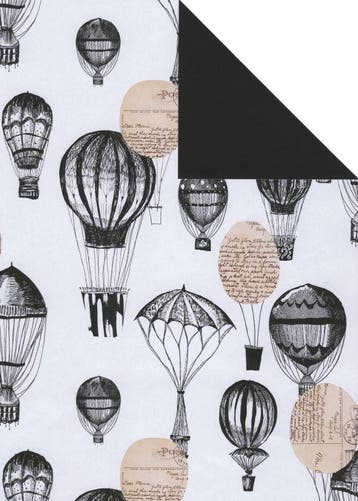 Inpakpapier Luchtballon Wit Zwart, Hobby en Vrije tijd, Ophalen of Verzenden, Nieuw, Overige typen