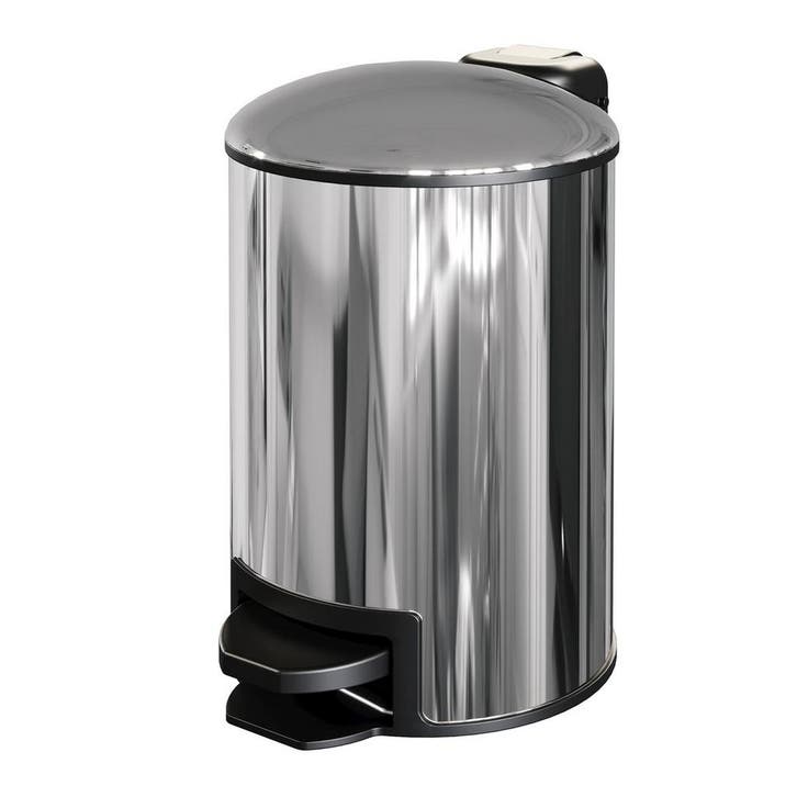 Brauer Pedaalemmer - 3 Liter - Chroom, Huis en Inrichting, Woonaccessoires | Prullenbakken, Ophalen of Verzenden