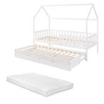 Kinderbed Aarghonmaa met matras uitschuifbed en opberglades, Verzenden, Nieuw