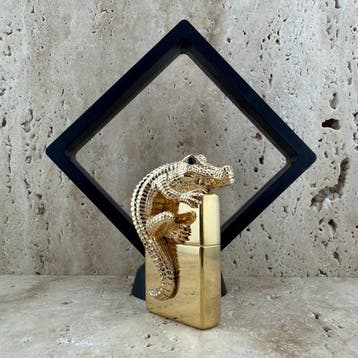 Zippo - Alligator Sculpture 3D - HP Brass Armor - Zonder, Nieuw