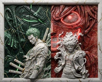 Makayhos - [Canvas] Crimson Emerald – Kintsugi Bond, Nieuw