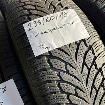2 x Nokian 235-60-18 Winterbanden 7mm, 18 inch, Gebruikt, 235 mm, Band(en)
