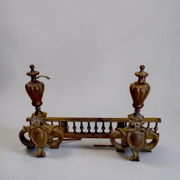 French Antique - Napoleon III - Vuurbok - Brons, IJzer