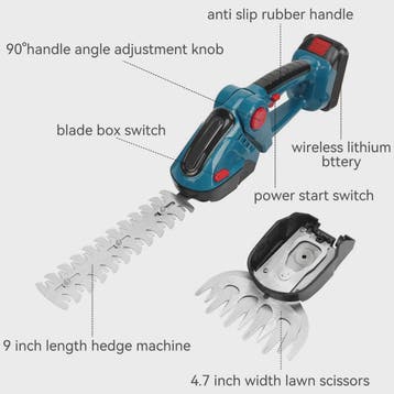 2-in-1 Snoeischaar & Heggenschaar Set: Draadloos, 21V, Snoei, Verzenden, Nieuw