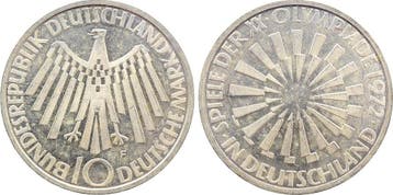 10 Mark Duitsland Fehlpraegung 10 Dm 1972 F Muenzzeichen..., Verzenden