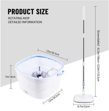 360° Dweilset met Emmer – Roterende Mop Scheiding Water, Verzenden