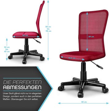 Kinder bureaustoel - Ergonomisch - Rood - Tresko, Huis en Inrichting, Bureaustoelen, Verzenden, Zo goed als nieuw