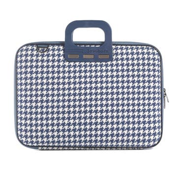Bombata 15 inch Laptoptas Pied de Poule - Stof - Blauw, Verzenden, Nieuw