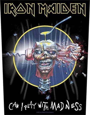 Iron Maiden - Can I Play Wirth Madness Backpatch off. merch., Ophalen of Verzenden, Nieuw, Kleding