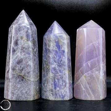 Exclusieve set van natuurlijk lavendel-rozenkwarts –