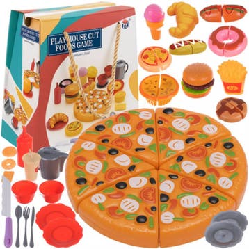 Ruhhy fastfood speelgoedset 42-delig – pizza, friet, hamb., Ophalen of Verzenden, Nieuw