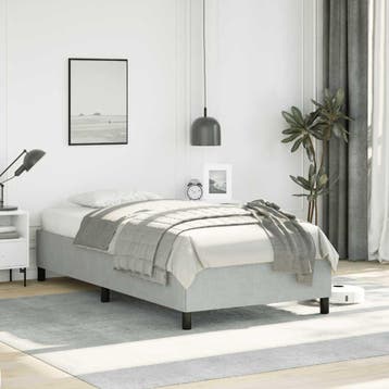 vidaXL Bedframe zonder matras lichtgrijs 100x203 cm Twin XL, Eenpersoons, Verzenden, Nieuw, Stof