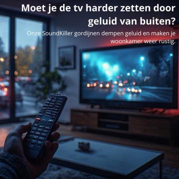 Moet je de tv harder zetten door geluid van buiten?, Nieuw, Blauw, 200 cm of meer, 200 cm of meer