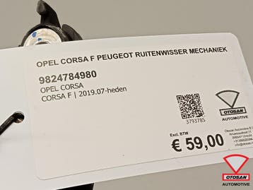 Opel Corsa F Peugeot Ruitenwisser Mechaniek 9824784980, Ophalen, Gebruikt, Opel