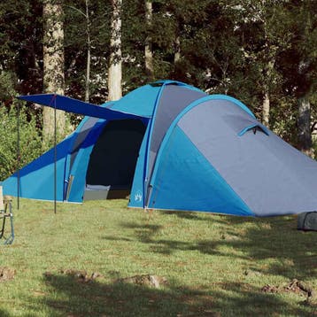 vidaXL Koepeltent 6-persoons waterdicht blauw, Caravans en Kamperen, Verzenden, Nieuw, Tot en met 2