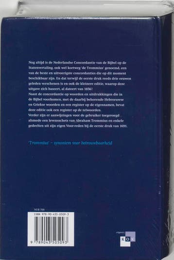 Nederlandse Concordantie van de Bijbel 9789043505093, Verzenden, Gelezen, A. Trommius