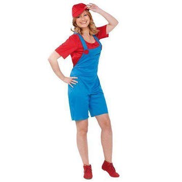 Mario kostuum vrouw, Verzenden, Nieuw, Feestartikel