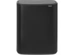 Brabantia Bo Touch Bin - Prullenbak - 60 liter - Matt Black, Verzenden, Zo goed als nieuw