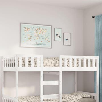 vidaXL Kinderbed zonder matras massief grenenhout wit 90x190, Huis en Inrichting, 90 cm, Eenpersoons, Verzenden, Wit
